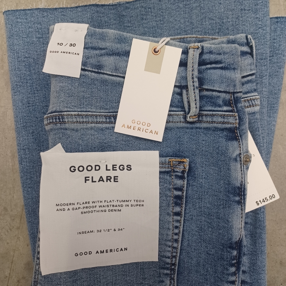 Good American Good Legs Flare | Indigo330 | Size 10/30 | NWT | Curve-Flattering - Picture 5 of 7